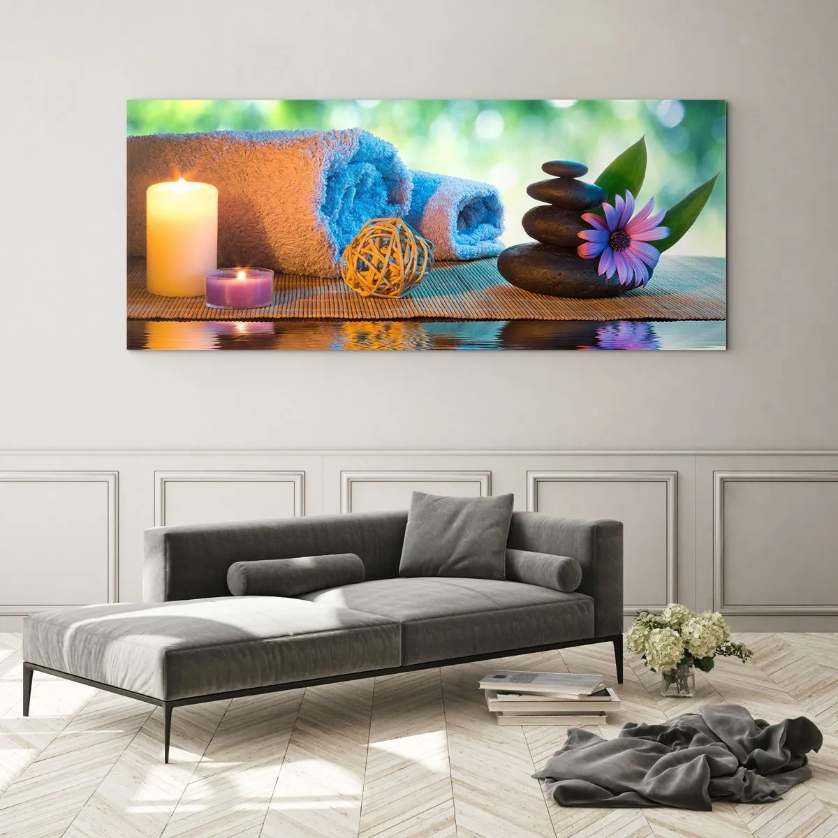 Üveg kép - Idő a testnek - 140x50 cm
