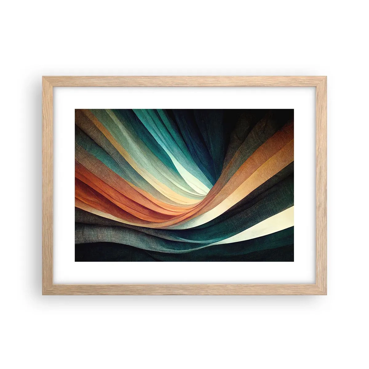 Poszter világos tölgy keretben - Színekből szőtt - 40x30 cm