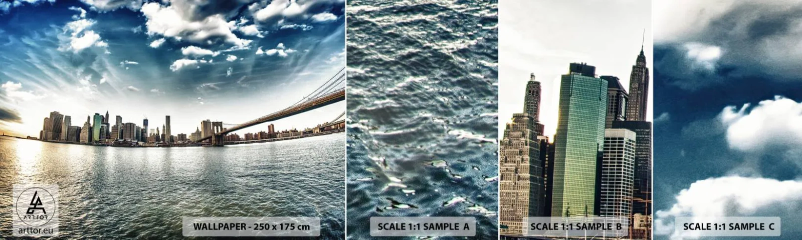 Fotótapéta Minta Standard Eco - Az üvegsziget - Város, New York, Építészet - 100x30 cm