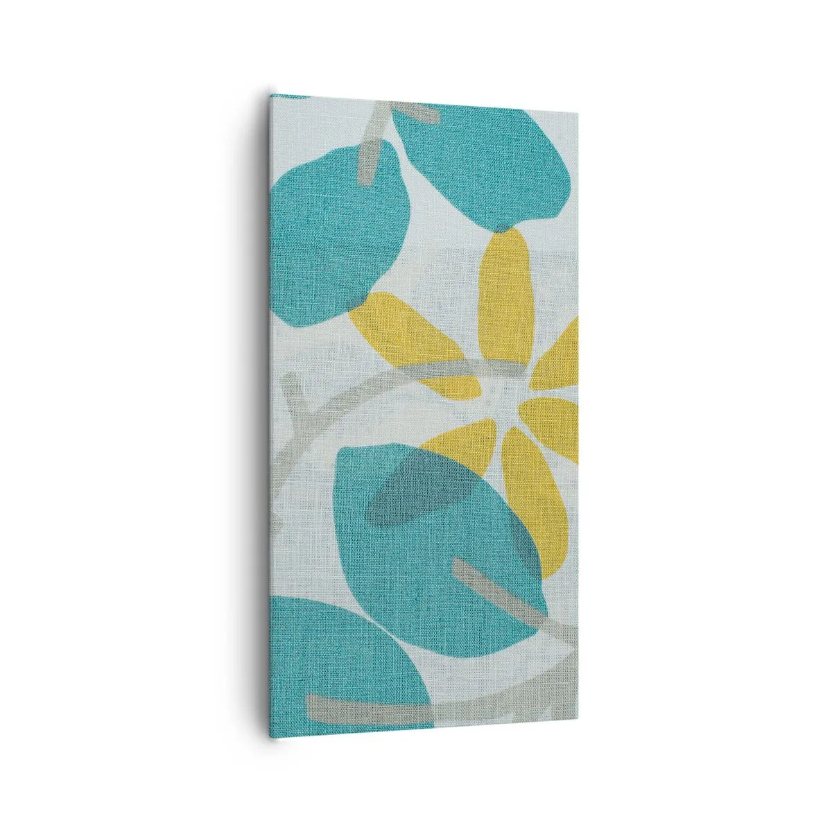 Vászonkép - Azúrkék levelek között - 65x120 cm