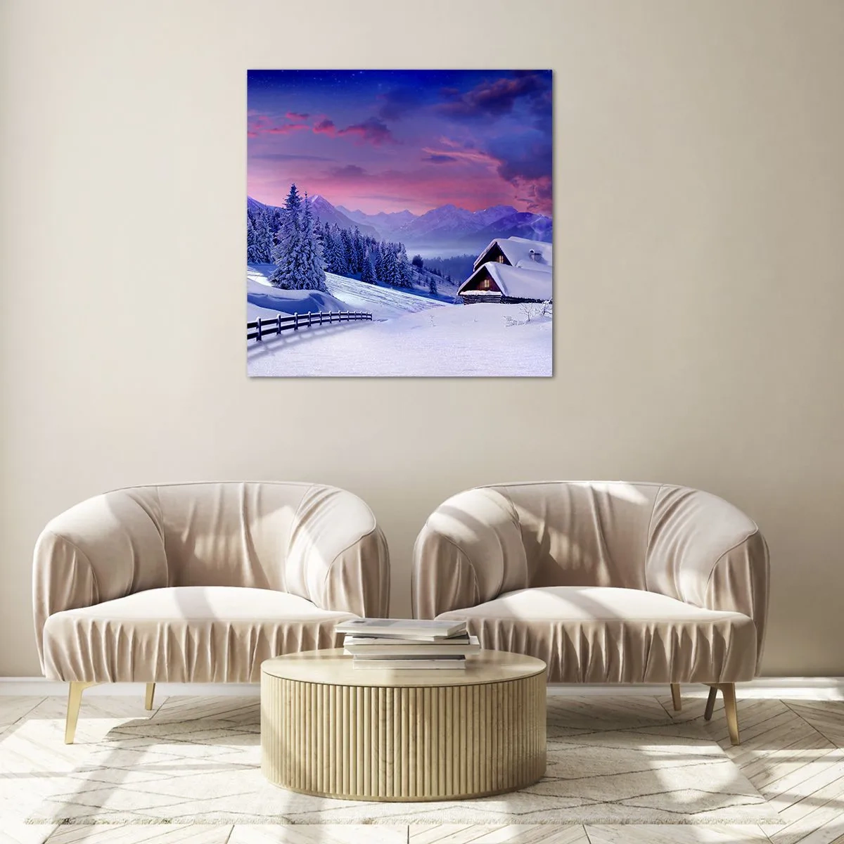 Üveg kép - Csendes éj - 60x60 cm