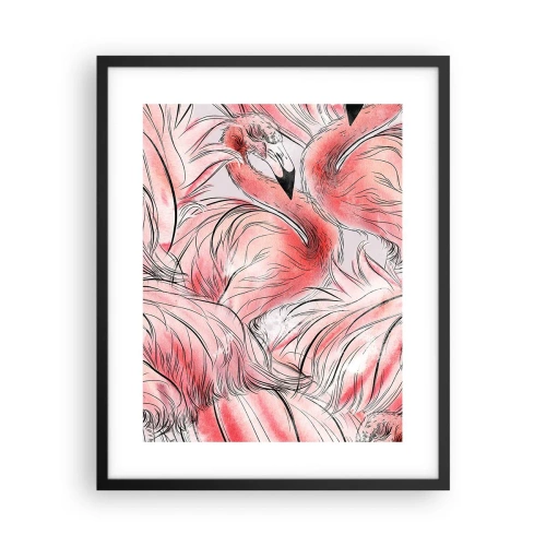 Poszter fehér keretben - Madári corps de ballet - 40x50 cm