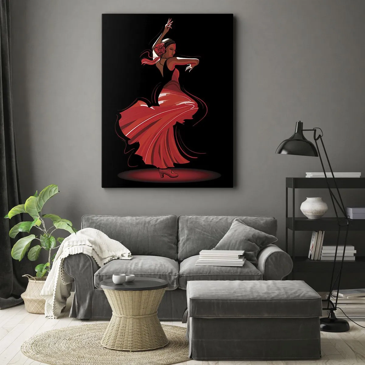 Vászonkép - A flamenco tüzes szelleme - 55x100 cm
