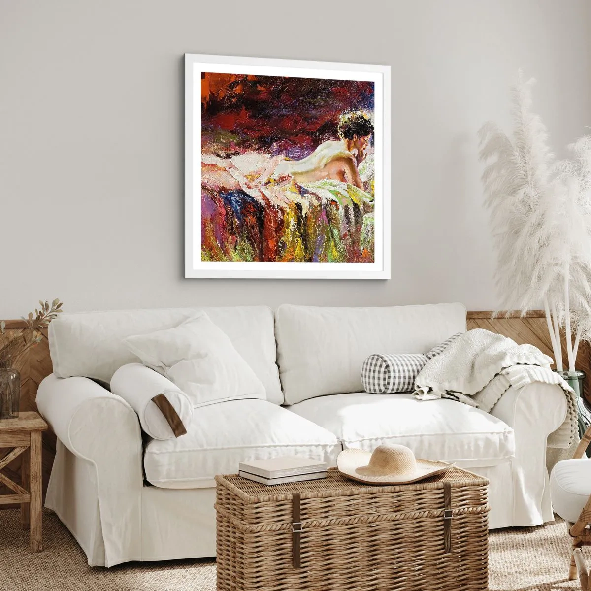 Poszter fekete keretben - Töprengő Vénusz - 40x40 cm