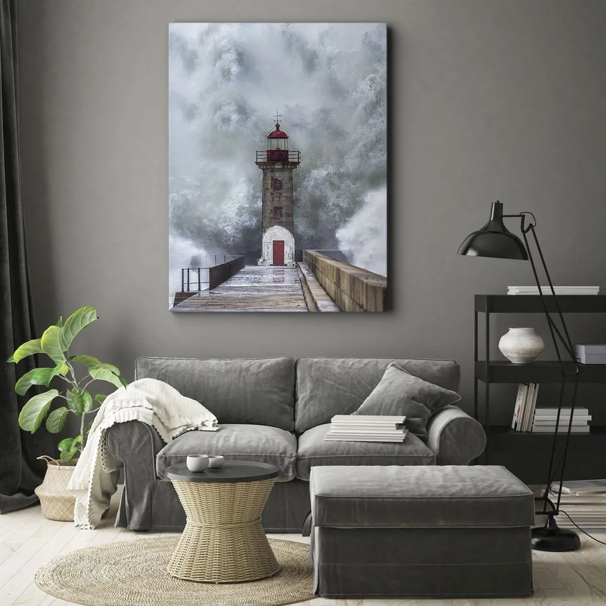 Vászonkép - A vizek ordítása, a vihar zaja - 45x80 cm