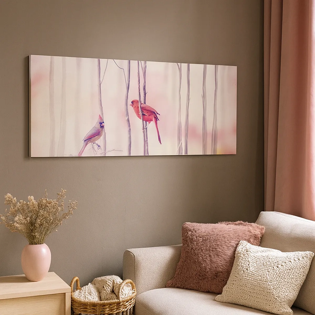 Vászonkép - Rózsaszín erdő története - 30x30 cm