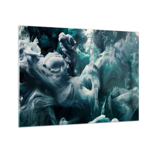 Üveg kép - A festékek tánca a vízben absztrakt formákat hoz létre - 70x50cm - A színek mozgása - Modern fali dekoráció nappalihoz és hálószobához ARTTOR