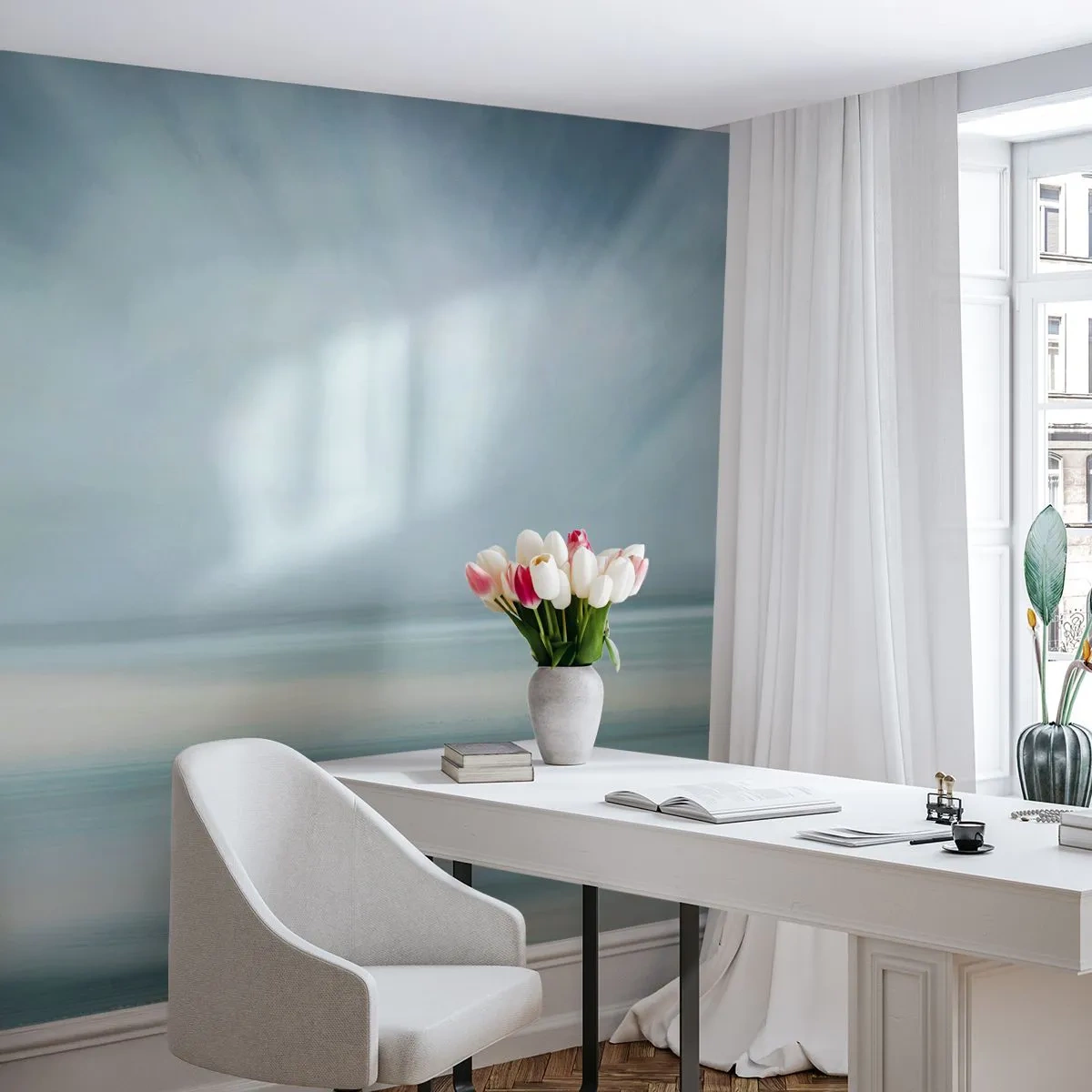 Fotótapéta Premium Canvas - Béke egészen a horizontig - Fényes, Darab, Ég - 500x350 cm