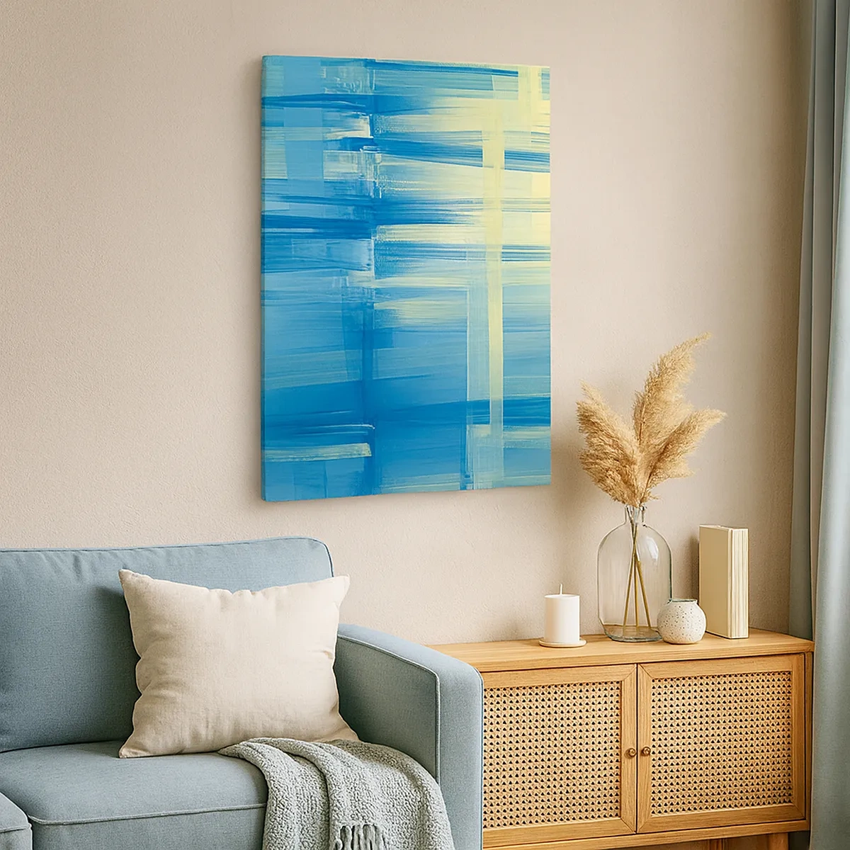 Vászonkép - Kompozíció türkizkékben - 50x70 cm