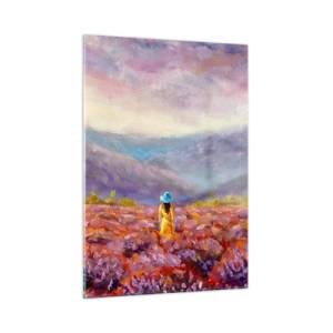 Üveg kép - A levendula világában - 50x70 cm