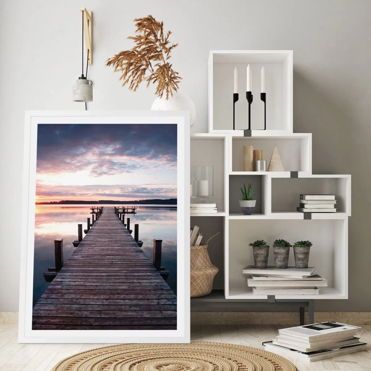 Poszter fekete keretben - Csendes határ a nappal és az éjszaka között - 50x70 cm