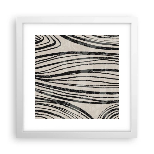 Poszter fekete keretben - Vonalak csobbanása - 30x30 cm