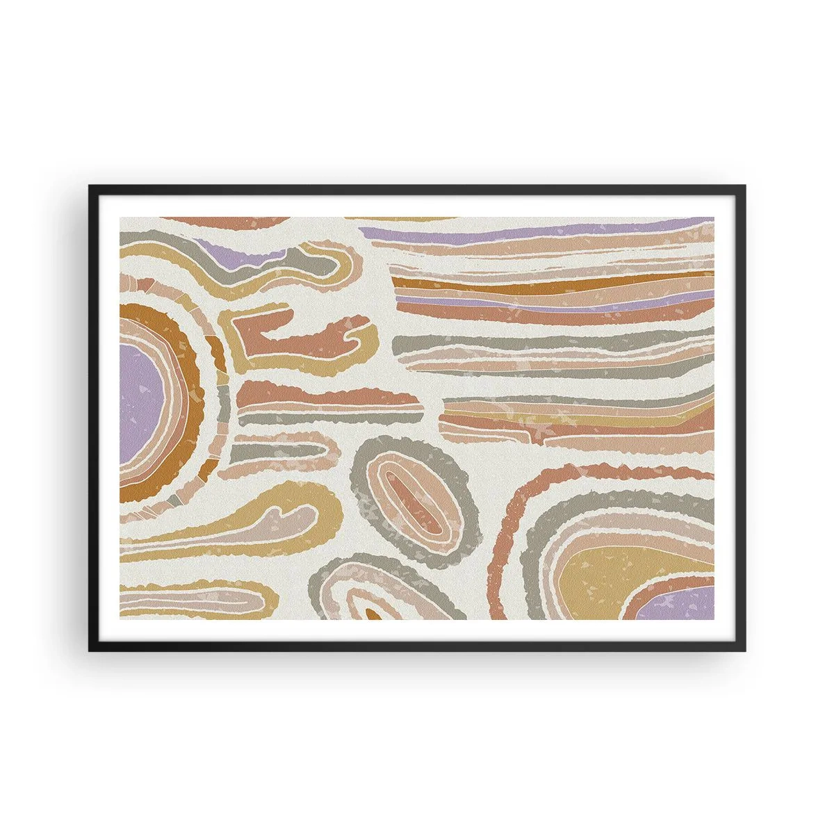 Poszter fehér keretben - Színes keresztmetszetek - 100x70 cm