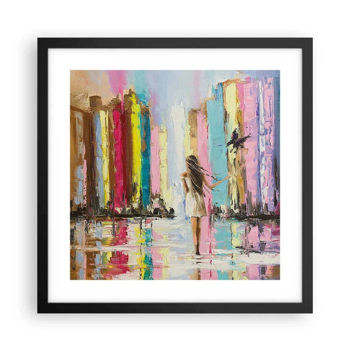 Poszter fehér keretben - Kövessél - 40x40 cm