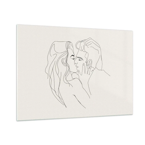 Üveg kép - Összegabalyodva az érzésben - 100x70 cm