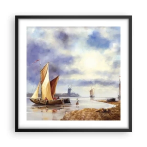Poszter fehér keretben - A tengerészek visszatérése - 50x50 cm