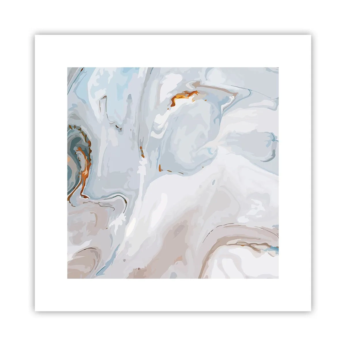 Poszter - Felhabzott fehér - 30x30 cm