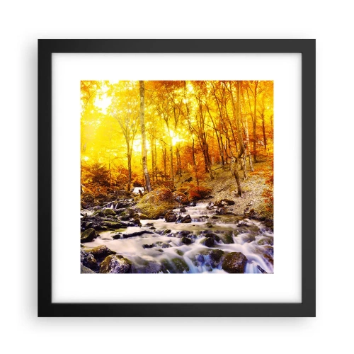 Poszter fehér keretben - Kövek aranyba és platinába - 30x30 cm