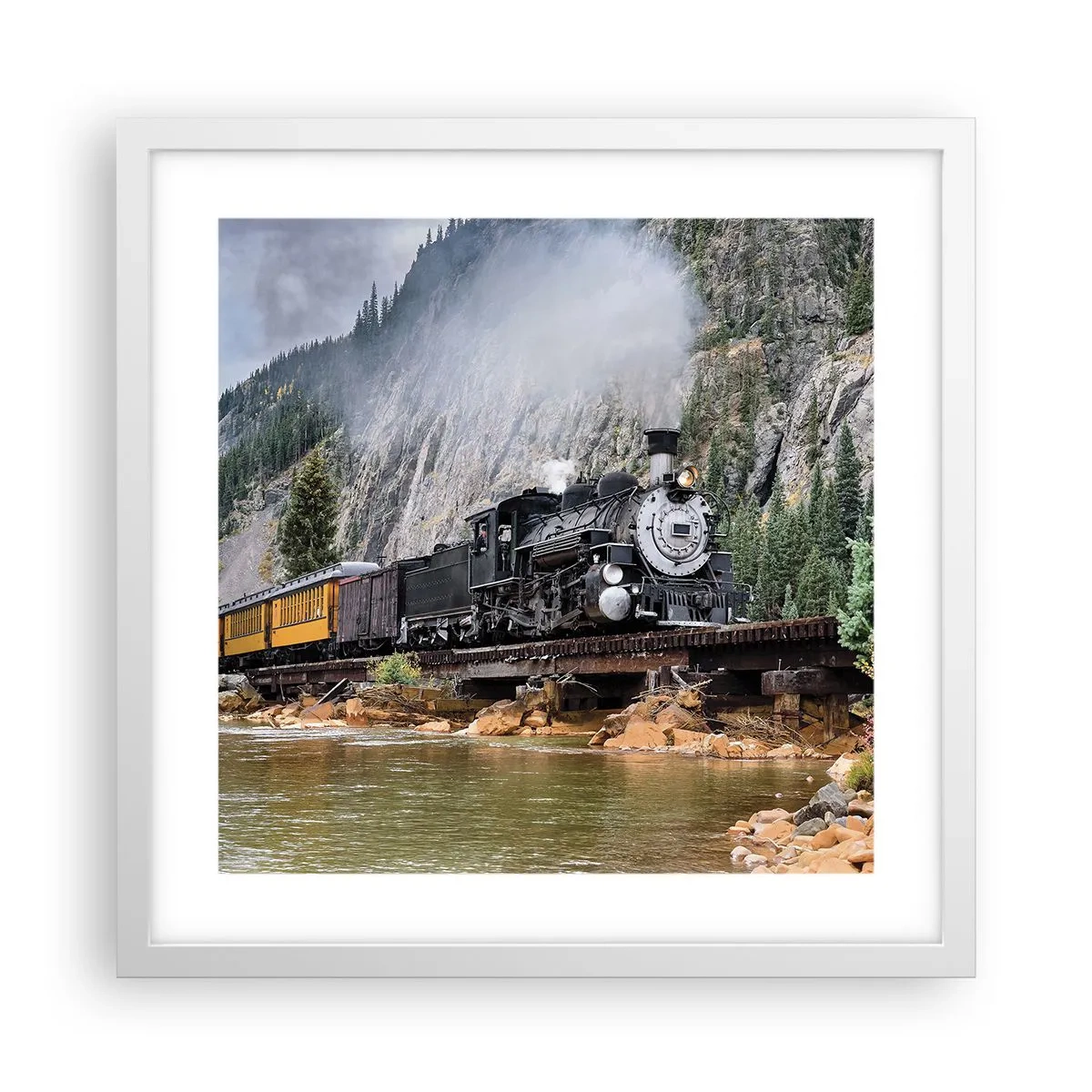 Poszter fekete keretben - Hova? Hova? - 40x40 cm