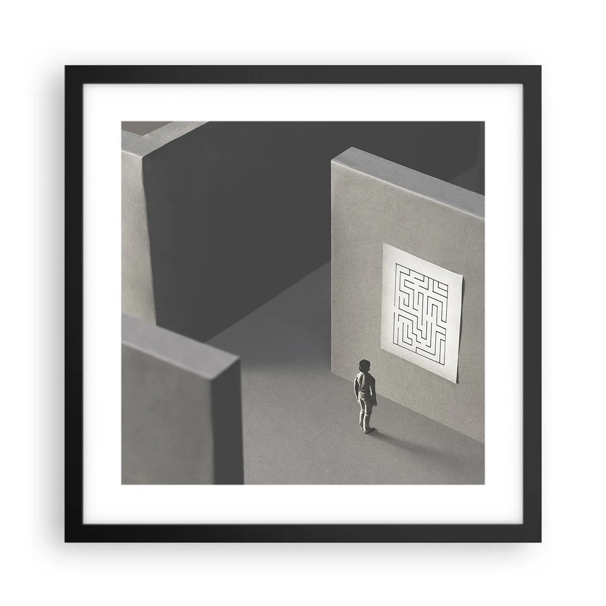 Poszter fehér keretben - De én hol vagyok? - 40x40 cm