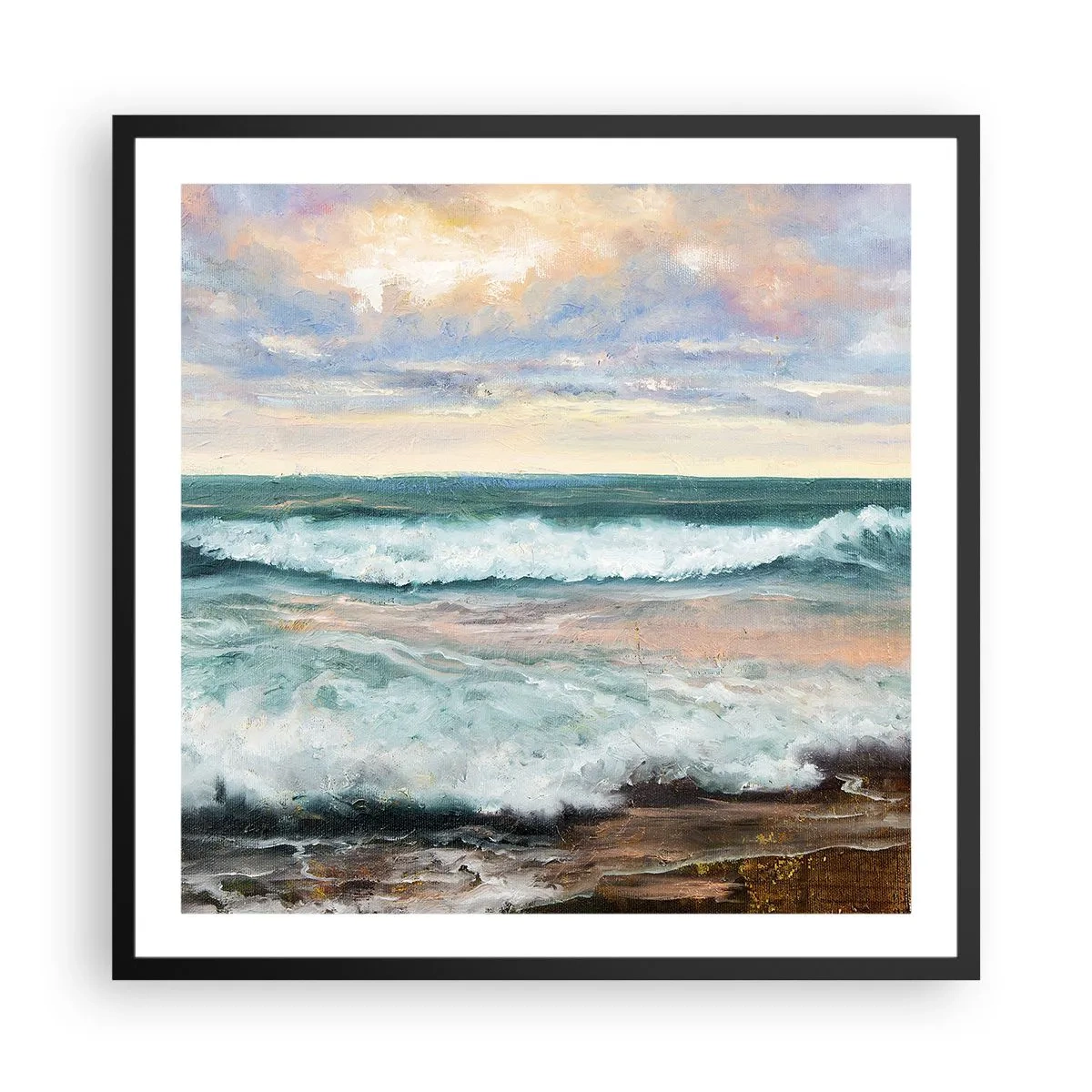 Poszter fehér keretben - Itt kisimítod a lelked - 60x60 cm