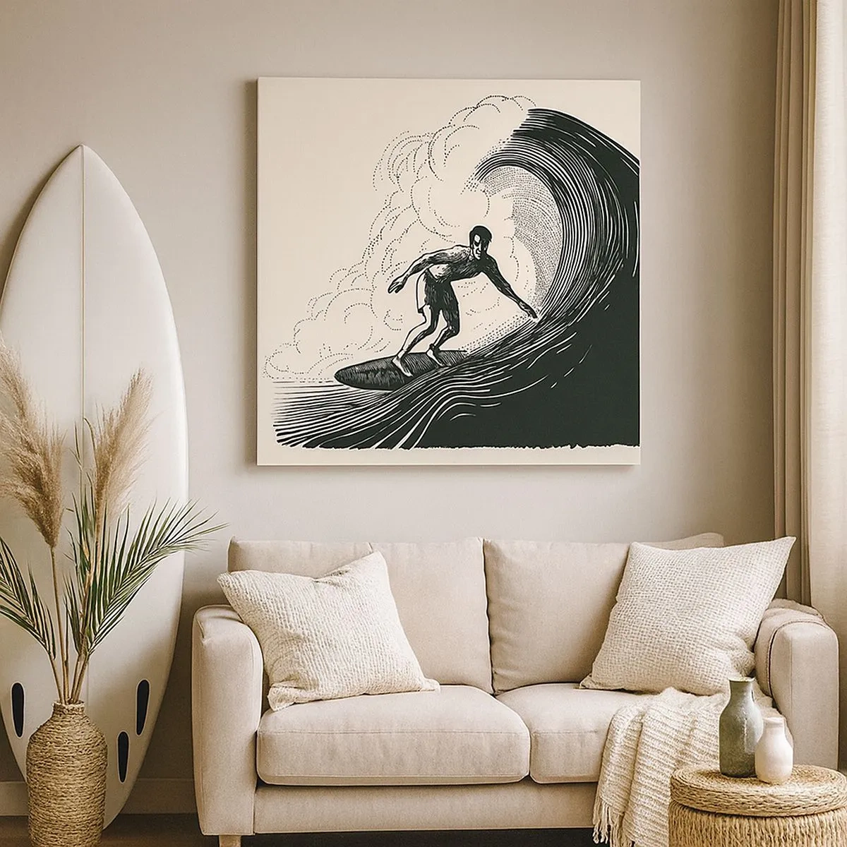 Vászonkép - A hullámok királya - 30x30 cm