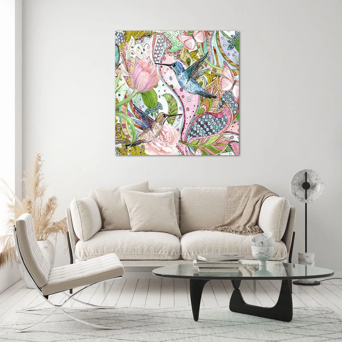 Üveg kép - Szőlőbe gabalyodva - 40x40 cm