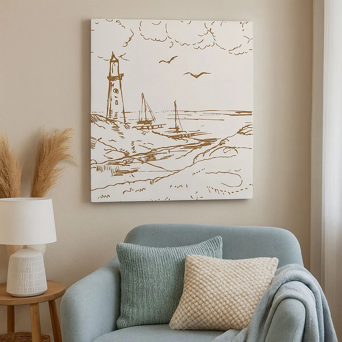 Vászonkép - A nyár emlékeinek vázlata - 30x30 cm