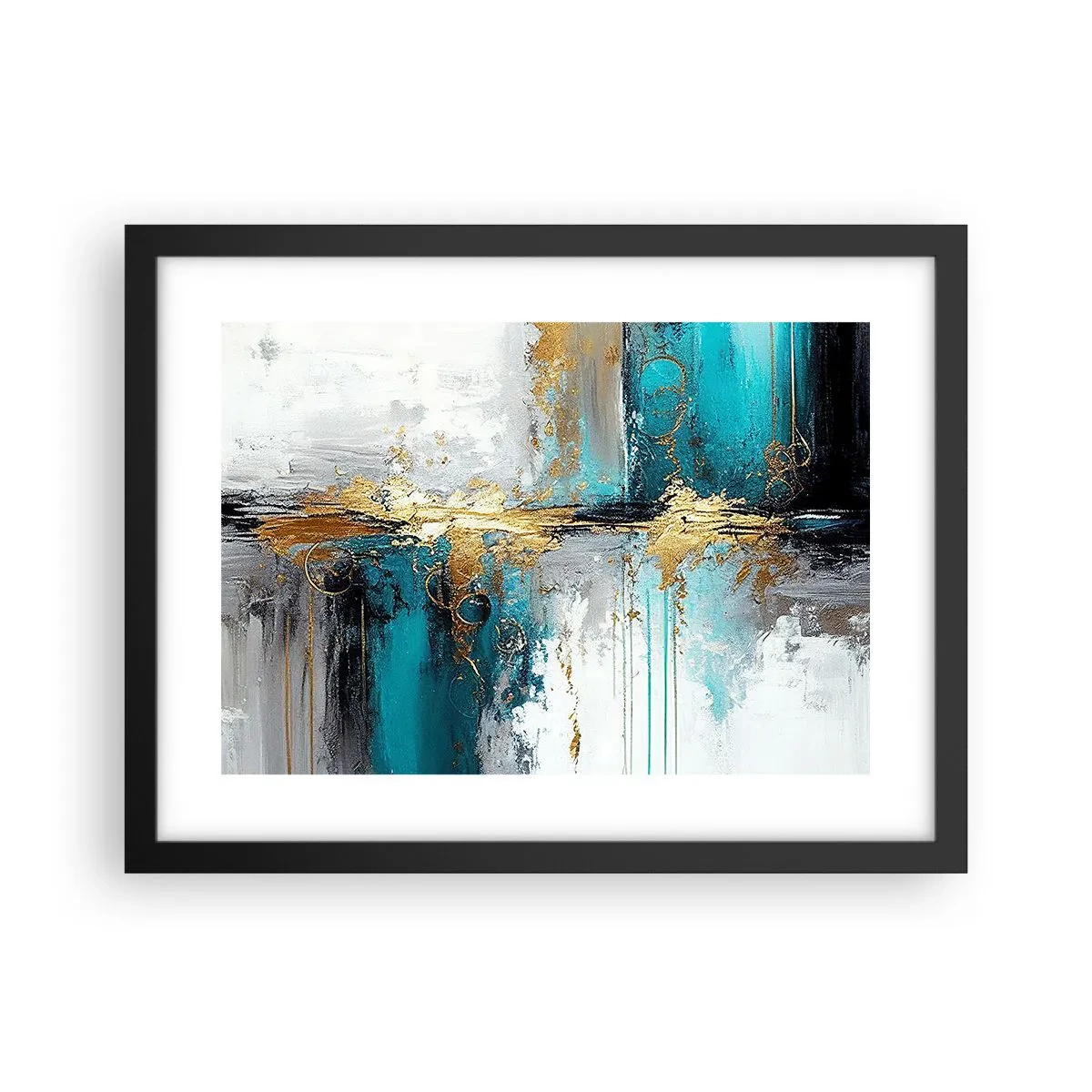 Poszter fehér keretben - Minden áramlik - 40x30 cm