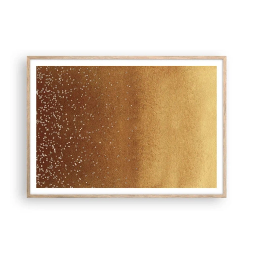 Poszter világos tölgy keretben - A fény születése - 100x70 cm