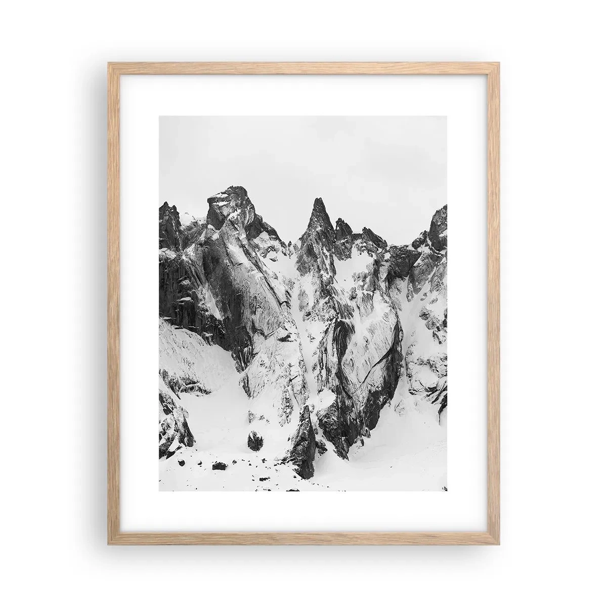 Poszter világos tölgy keretben - Rémes gránit hegygerinc - 40x50 cm