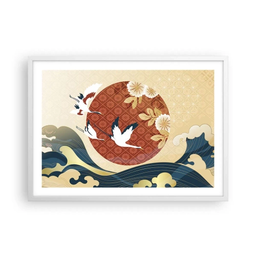 Poszter fekete keretben - Japán mese - 70x50 cm