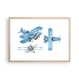 Poszter világos tölgy keretben - Egy született győztes - 70x50 cm