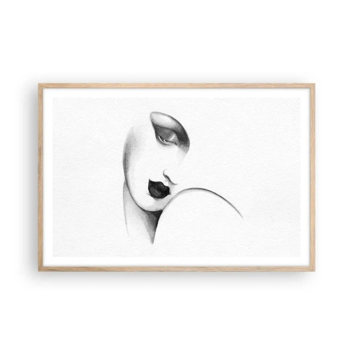 Poszter világos tölgy keretben - Łempicka stílusában - 91x61 cm