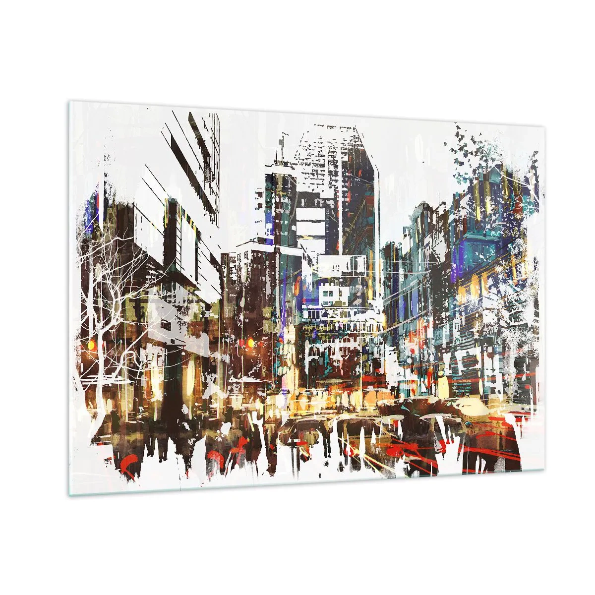 Üveg kép - Csillogó város - 100x70 cm