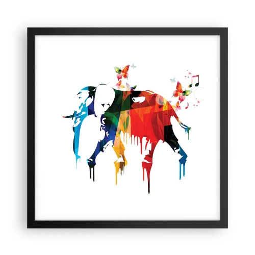 Poszter fehér keretben - Bárki tud táncolni - 40x40 cm