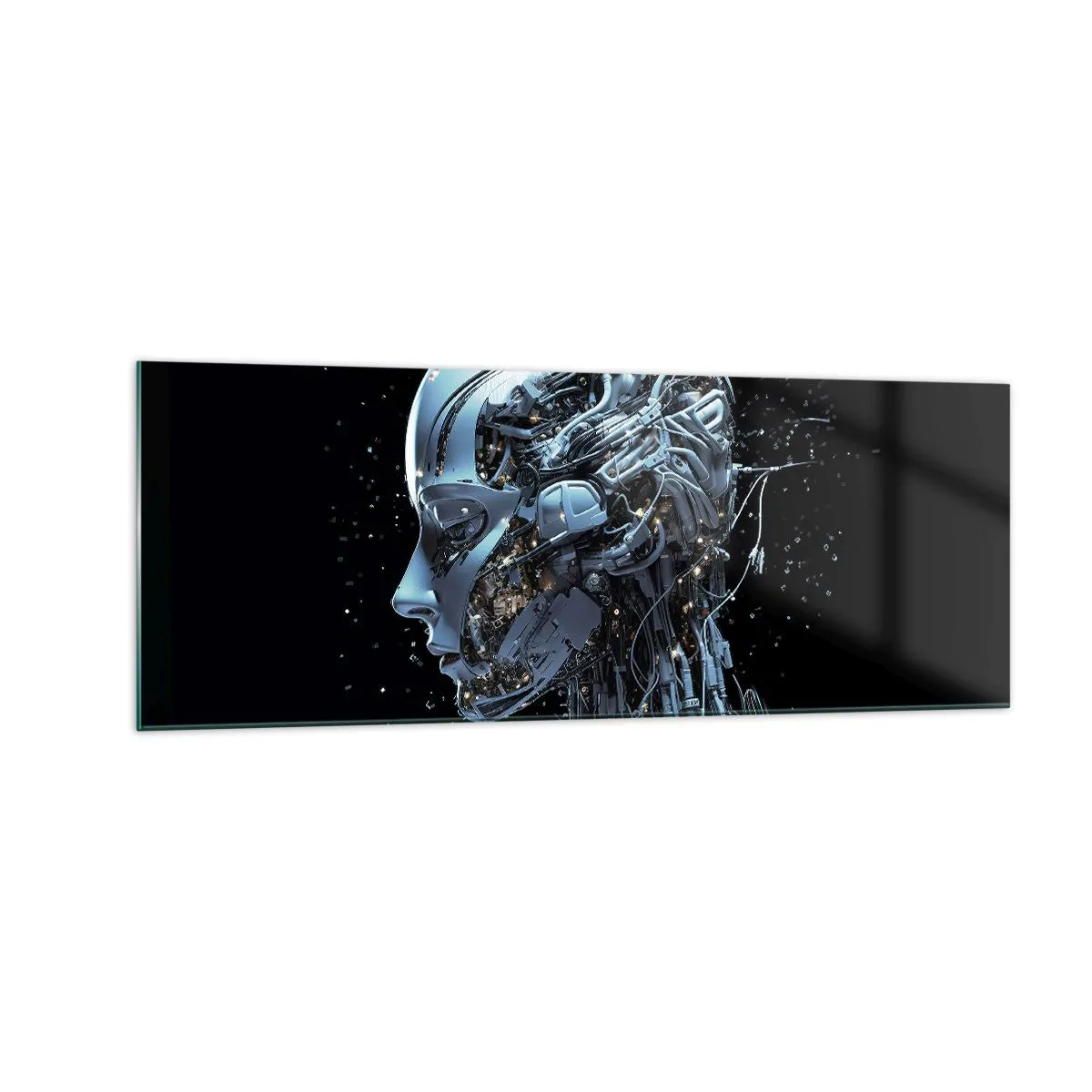 Üveg kép - A technológia egy nő - 140x50 cm