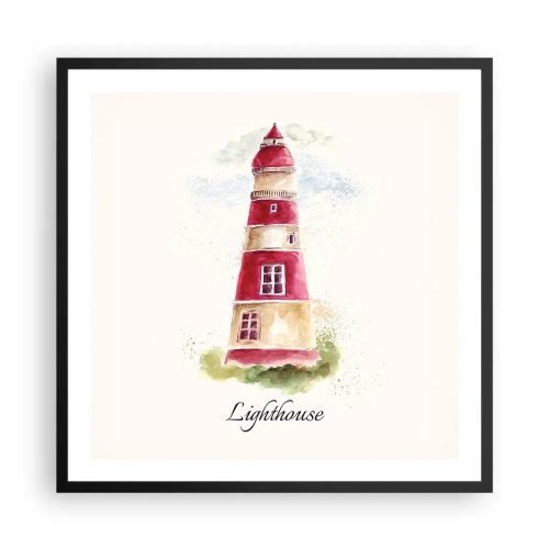 Poszter fehér keretben - Körbe mindíg időjárás - 60x60 cm