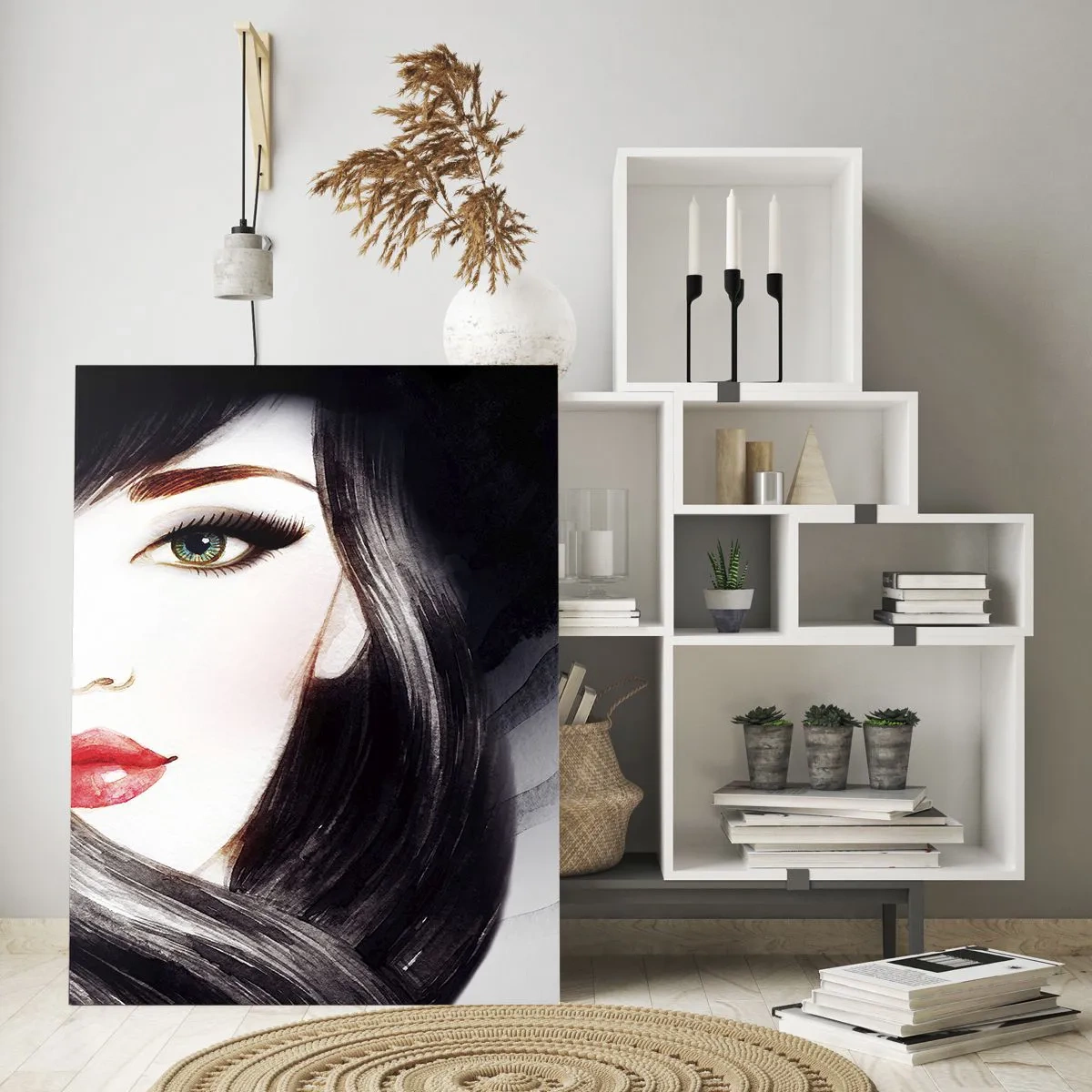 Üveg kép - Zafír tekintet - 50x70 cm