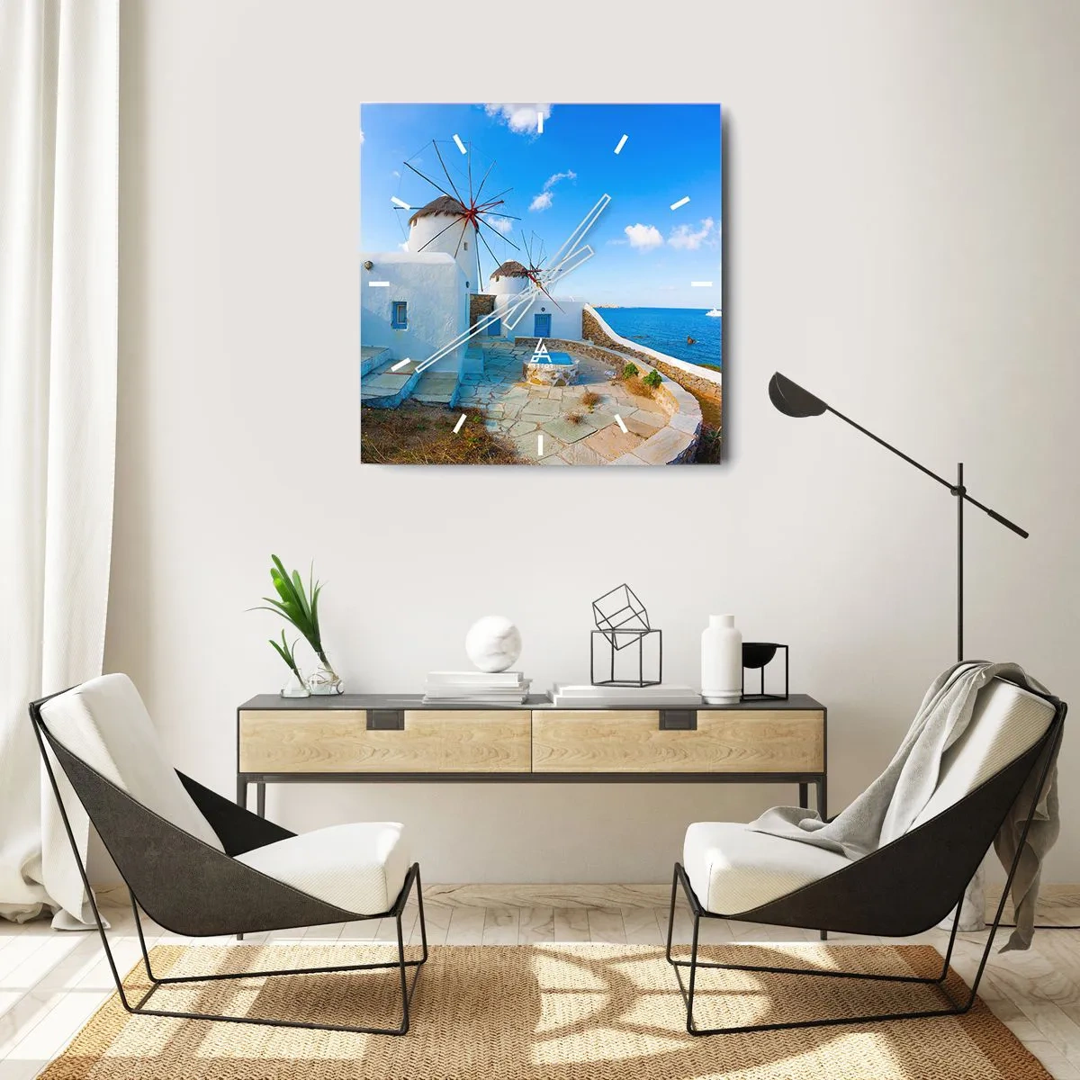 Falióra, Óra - Kék szél a tenger felől - 30x30 cm