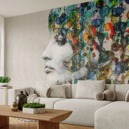 Fotótapéta Standard Eco - Előbúj a szürkéből - Női Arc, Absztrakció, Grafika - 200x140 cm