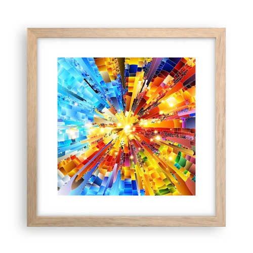 Poszter világos tölgy keretben - In medias res - 30x30 cm