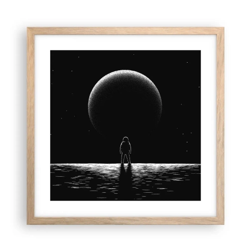 Poszter világos tölgy keretben - Szemtől szemben - 40x40 cm