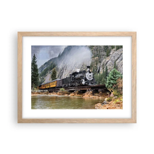 Poszter világos tölgy keretben - Hova? Hova? - 40x30 cm