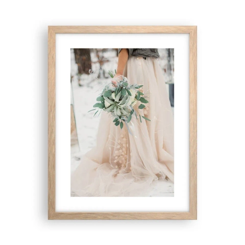 Poszter világos tölgy keretben - És boldogan éltek, míg meg nem haltak. - 30x40 cm