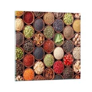 Üveg kép - A világ összes íze - 50x50 cm