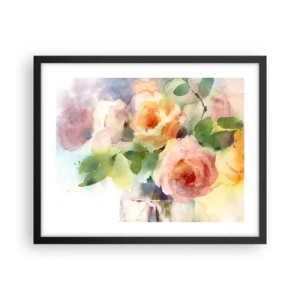 Poszter fehér keretben - Gyengéd, mint az akvarell - 50x40 cm