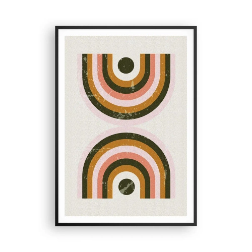 Poszter fehér keretben - Iker absztrakció - 70x100 cm