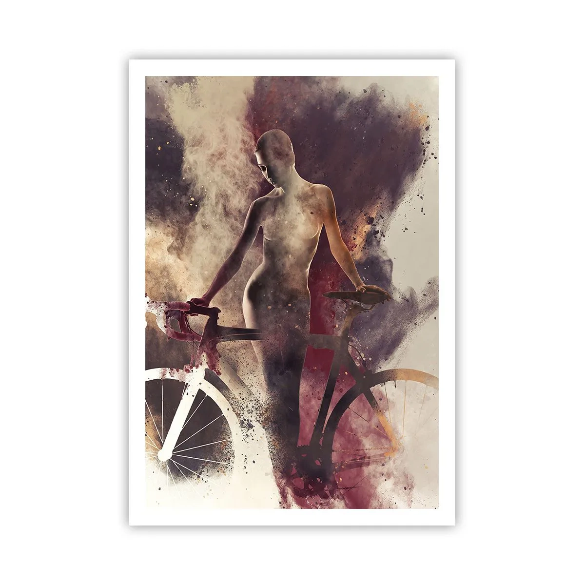 Poszter - Márvány formájú kerékpáros lélek - 70x100 cm
