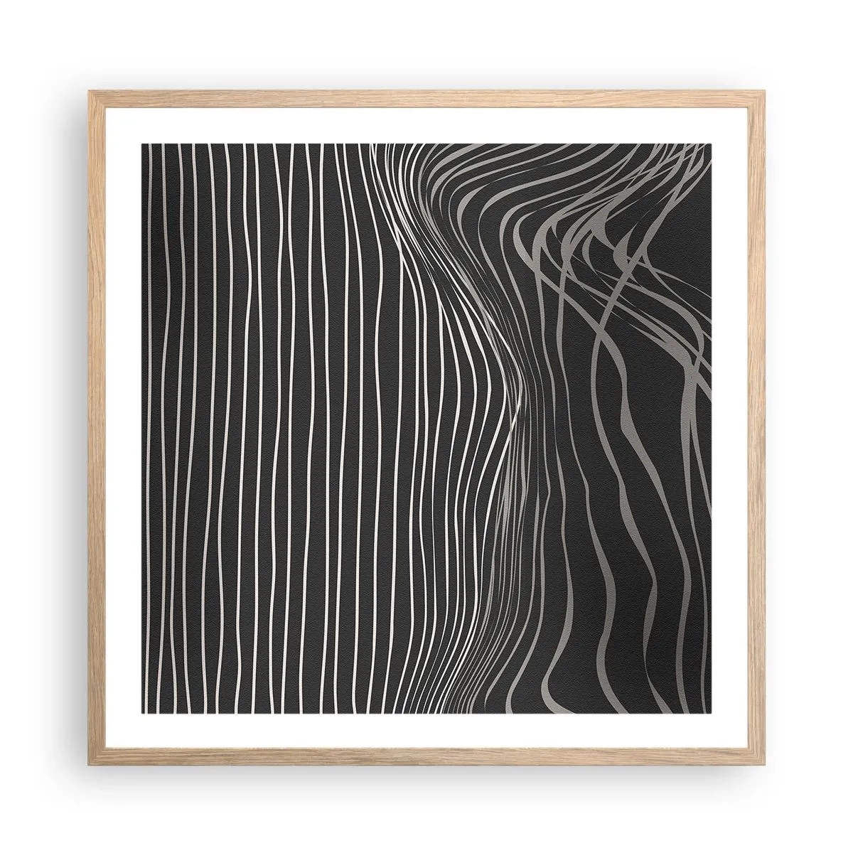 Poszter világos tölgy keretben - Ritmus és akcentus - 60x60 cm